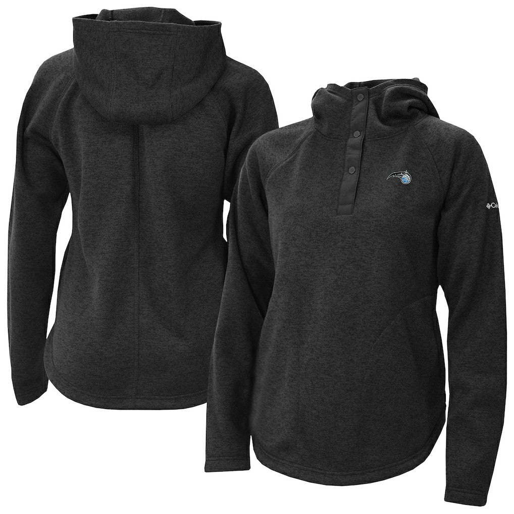 Columbia Orlando Magic Women's Sweater Weather Quarter-Snap Hoodie Black