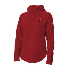 Columbia Miami Heat Women's Sweater Weather Quarter-Snap Hoodie Red