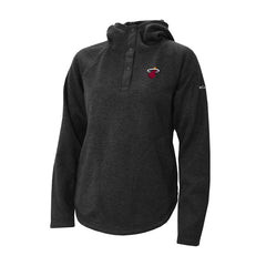 Columbia Miami Heat Women's Sweater Weather Quarter-Snap Hoodie Black