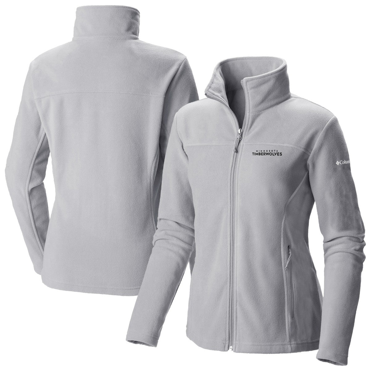 Columbia Minnesota Timberwolves Women's Give & Go II Fleece Full-Zip Jacket Gray