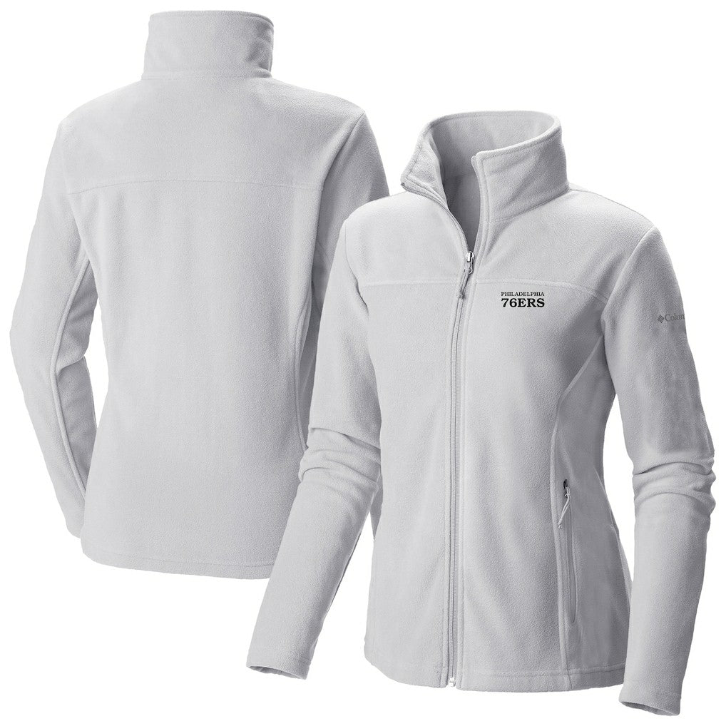 Columbia Philadelphia 76ers Women's Give & Go II Fleece Full-Zip Jacket White