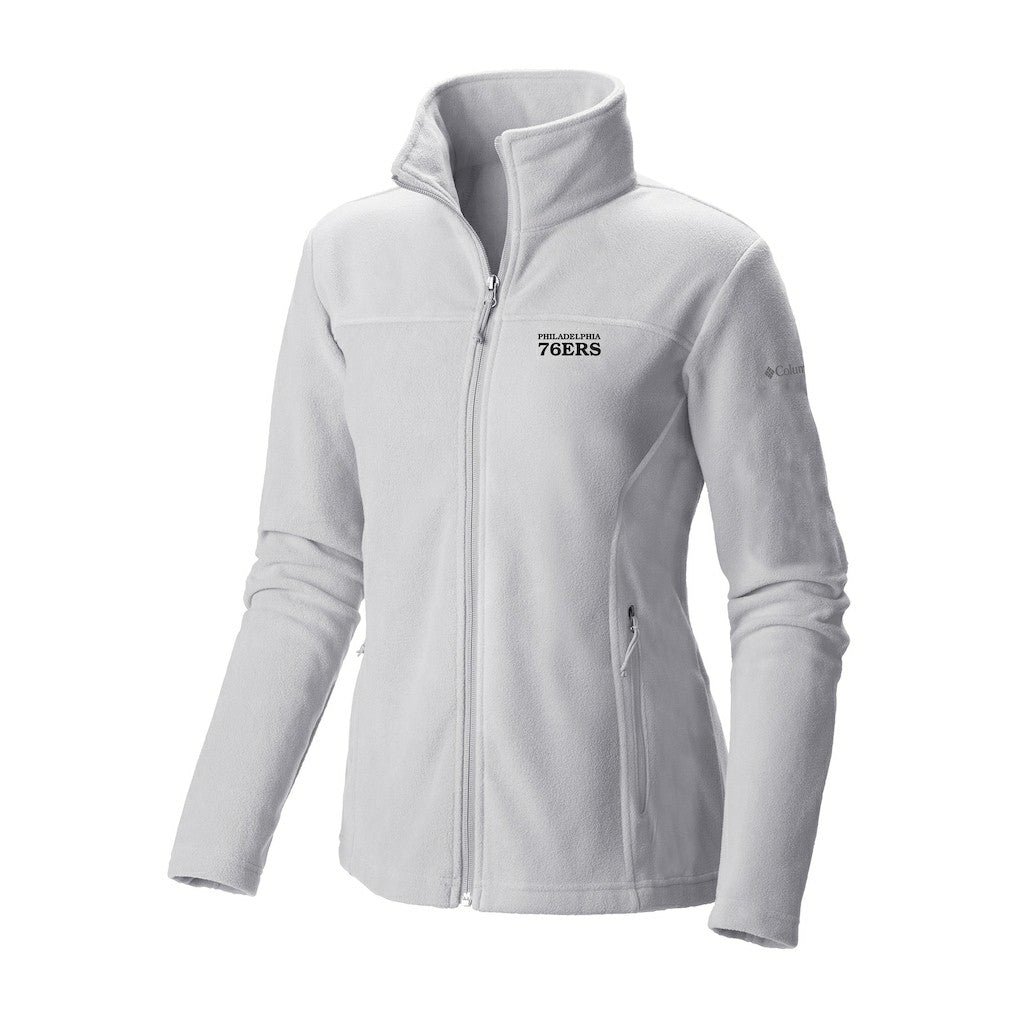 Columbia Philadelphia 76ers Women's Give & Go II Fleece Full-Zip Jacket White