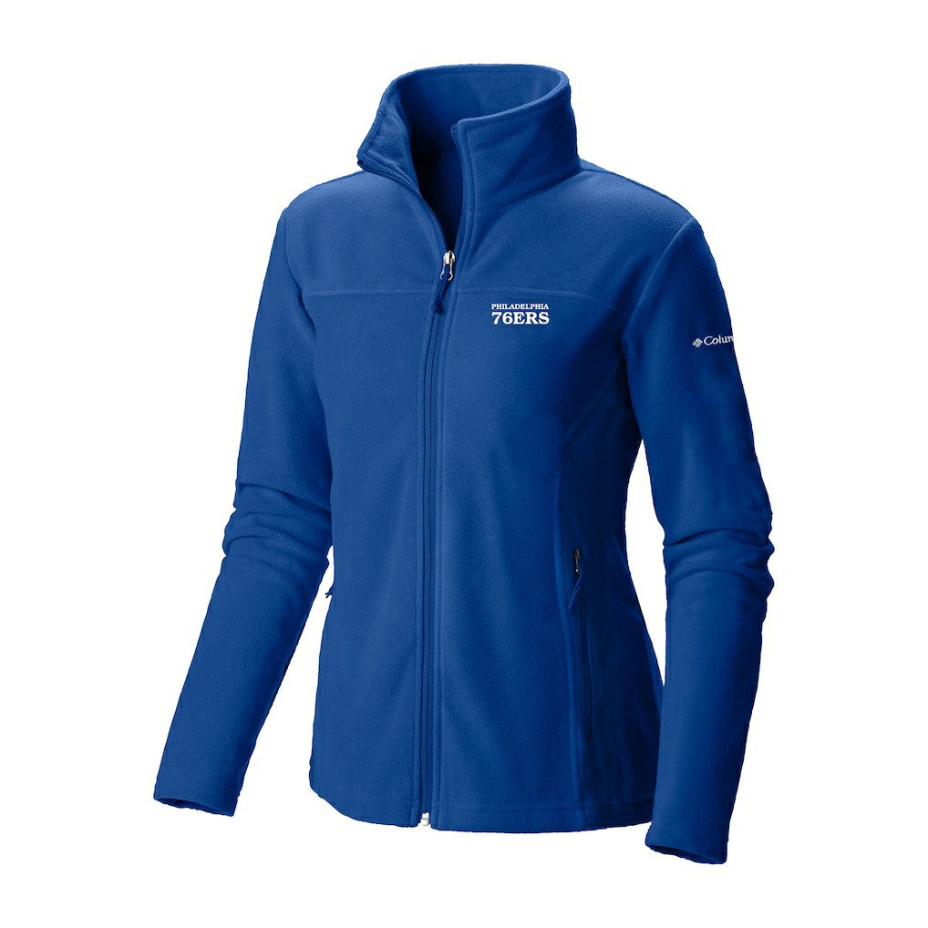 Columbia Philadelphia 76ers Women's Give & Go II Fleece Full-Zip Jacket Royal