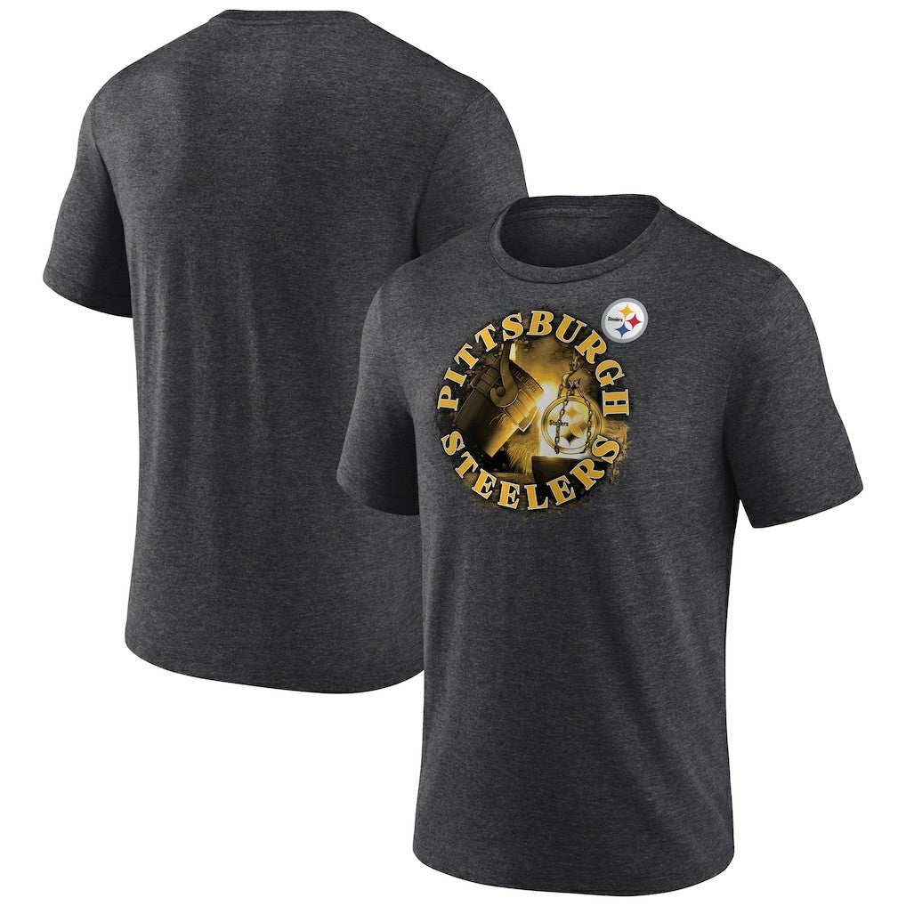 Pittsburgh Steelers Sporting Chance Tri-Blend T-Shirt - Charcoal - NFL