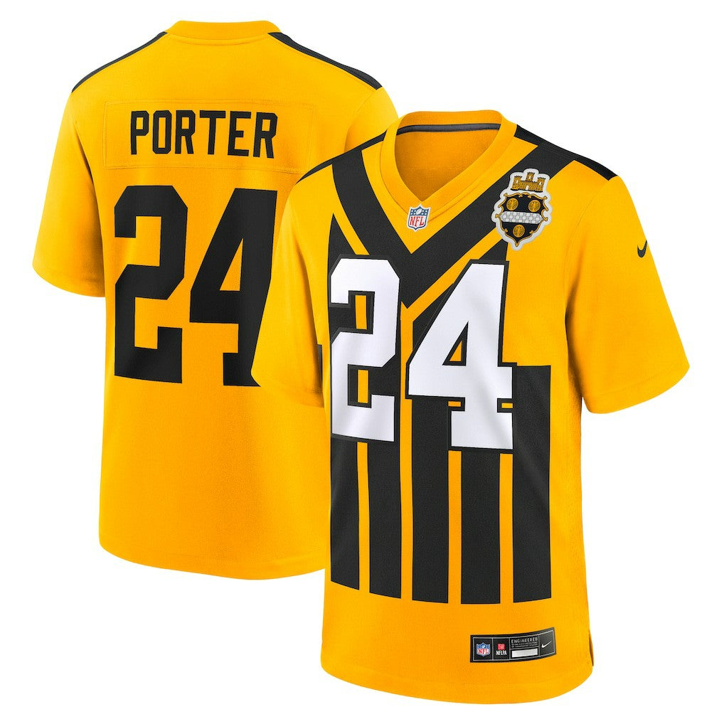 Joey Porter Jr. Pittsburgh Steelers Alternate 1933 Throwback Game Jersey - Gold - Nike