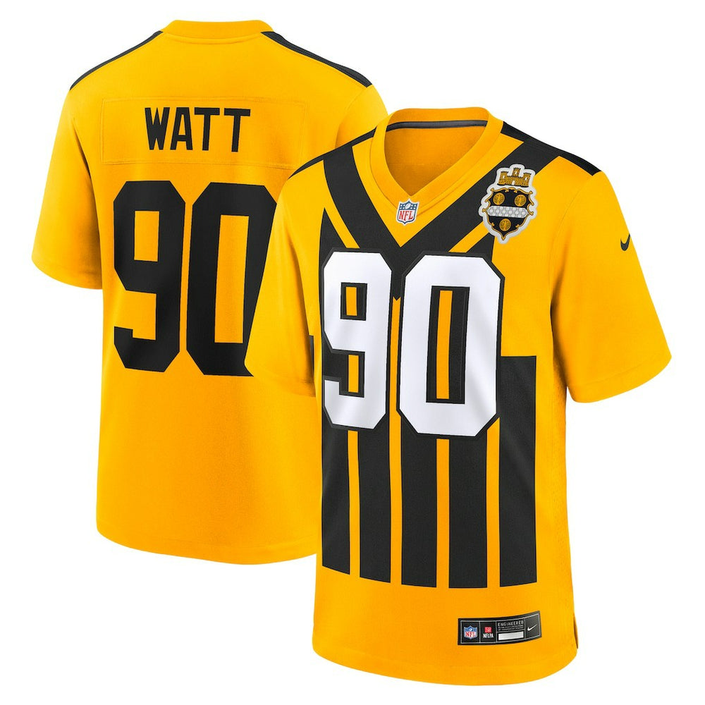 T.J. Watt Pittsburgh Steelers Alternate 1933 Throwback Game Jersey - Gold - Nike