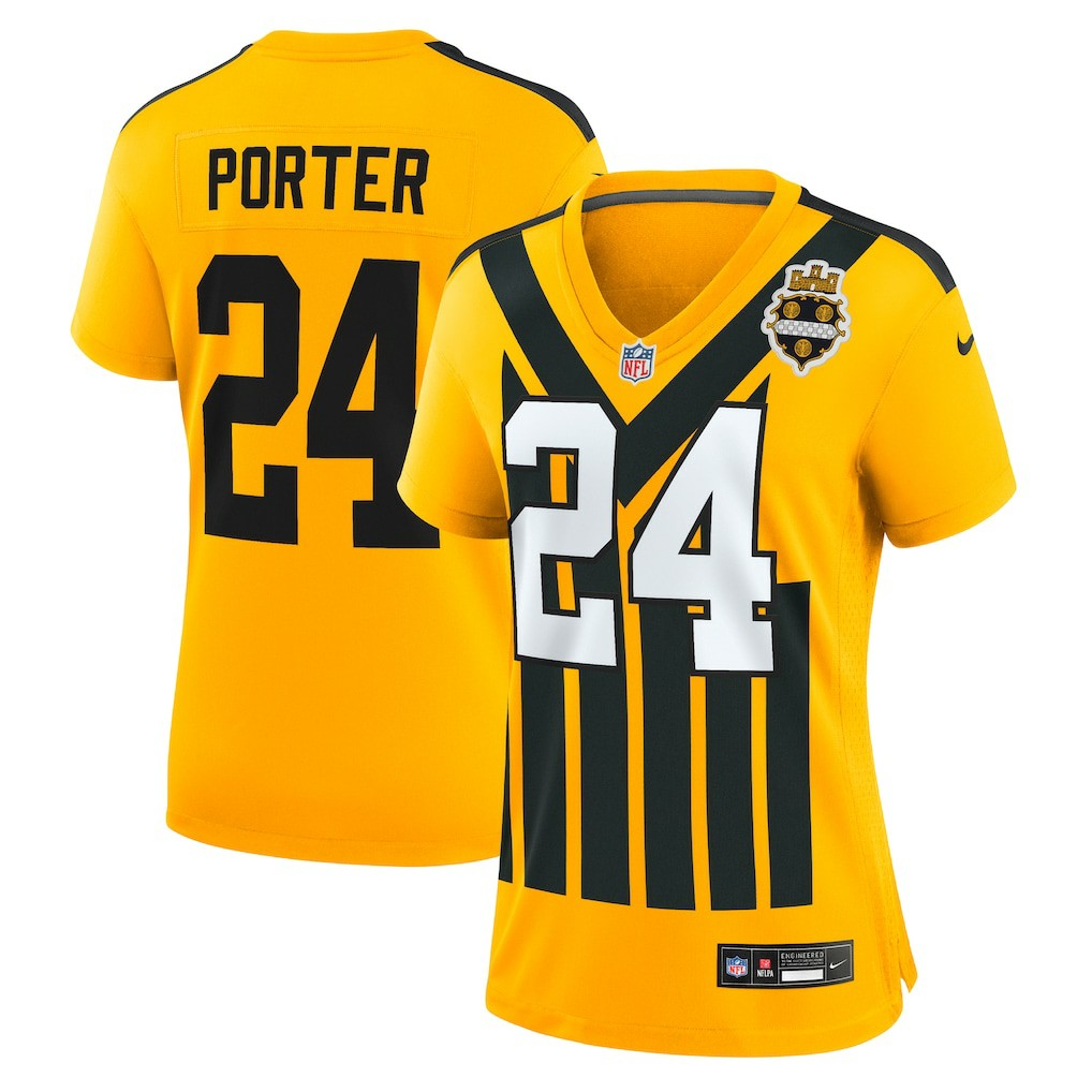 Joey Porter Jr. Pittsburgh Steelers Women's Alternate 1933 Throwback Game Jersey - Gold - Nike