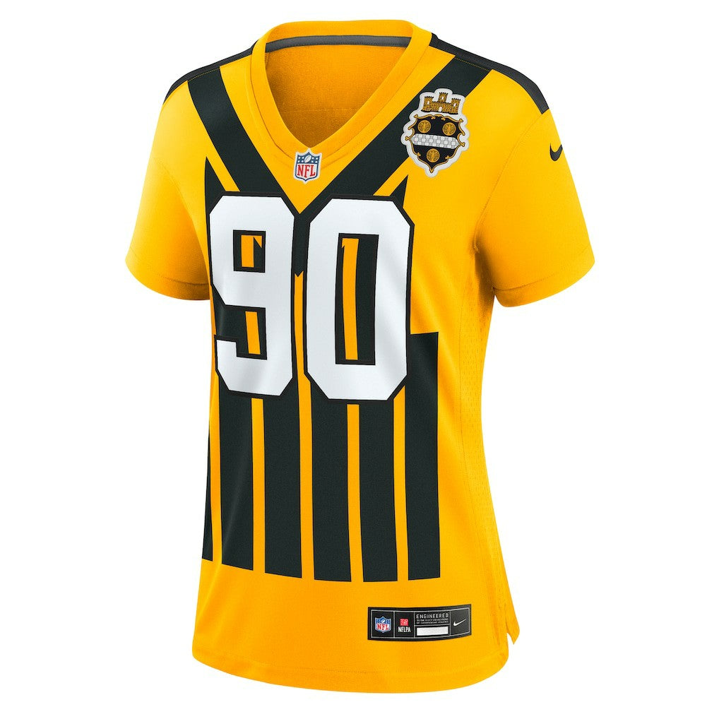 T.J. Watt Pittsburgh Steelers Women's Alternate 1933 Throwback Game Jersey - Gold - Nike