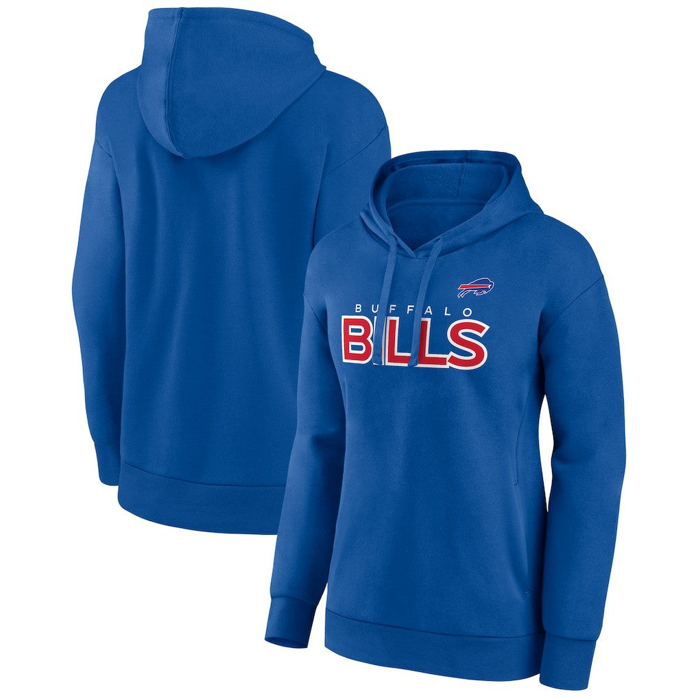 Buffalo Bills Women's Check List Pullover Hoodie - Royal - NFL