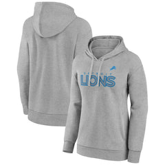 Detroit Lions Women's Check List Pullover Hoodie - Gray - NFL