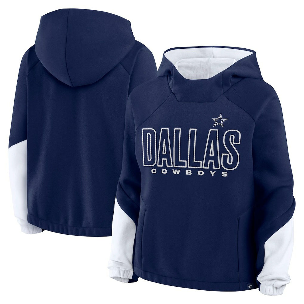 Dallas Cowboys Women's Play Clock Bling Hoodie - Navy - Fanatics