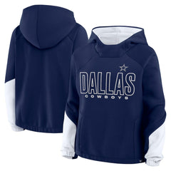 Dallas Cowboys Women's Play Clock Bling Hoodie - Navy - Fanatics