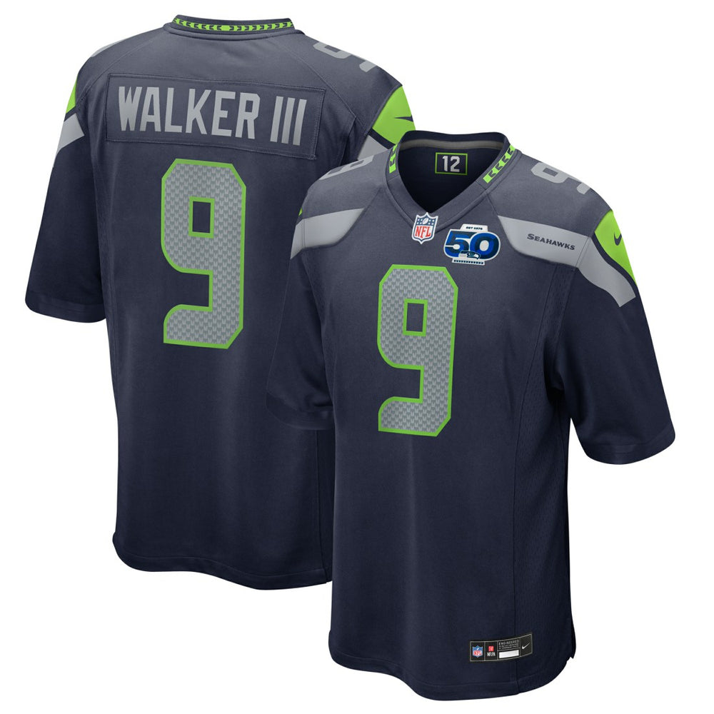 Kenneth Walker III Seattle Seahawks 50th Season Game Jersey - College Navy - Nike