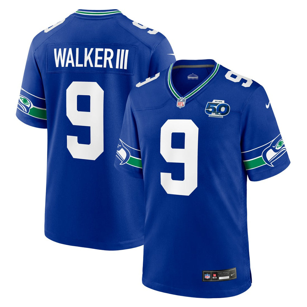 Kenneth Walker III Seattle Seahawks Alternate 50th Season Game Jersey - Royal - Nike