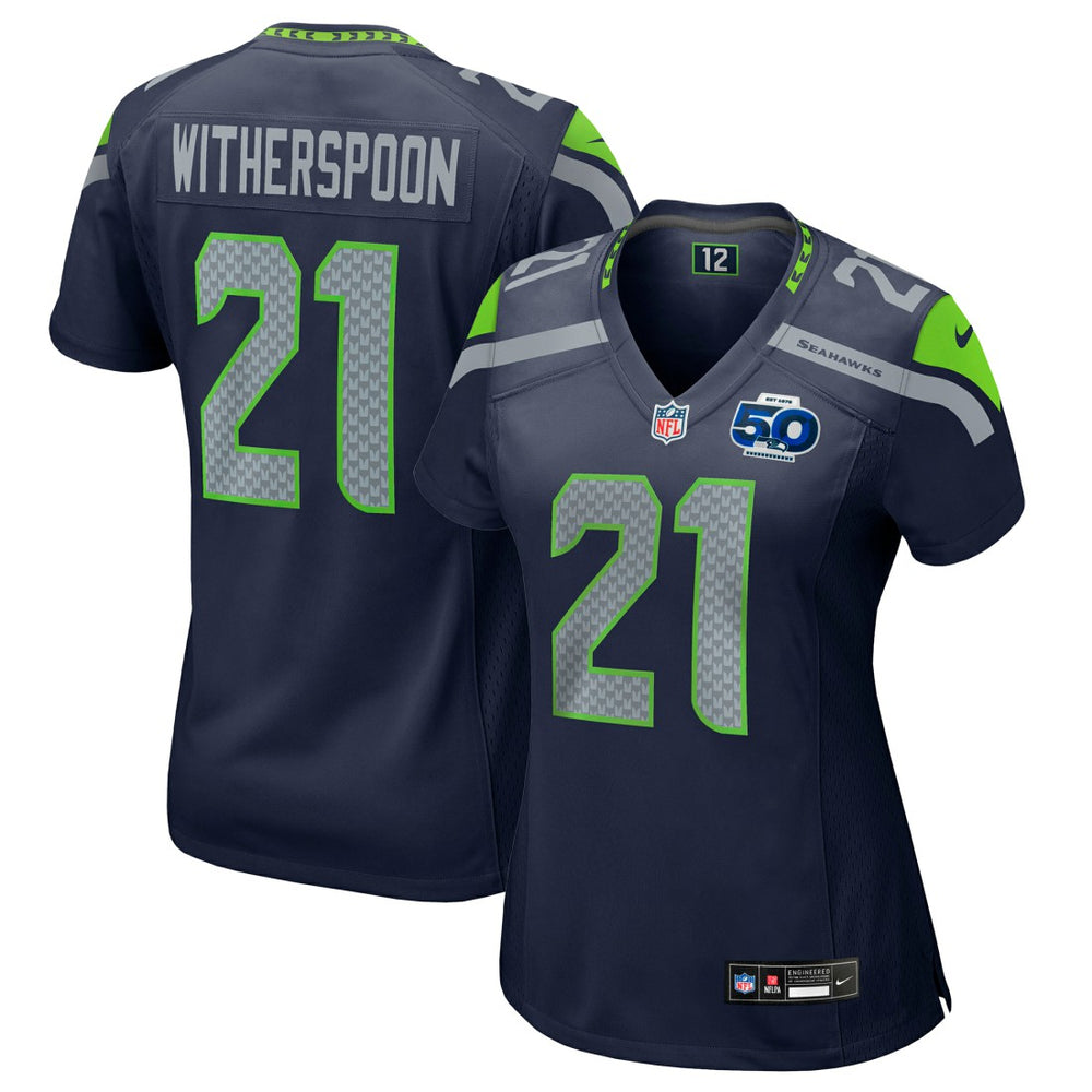 Devon Witherspoon Seattle Seahawks Women's Team 50th Season Game Jersey - College Navy - Nike