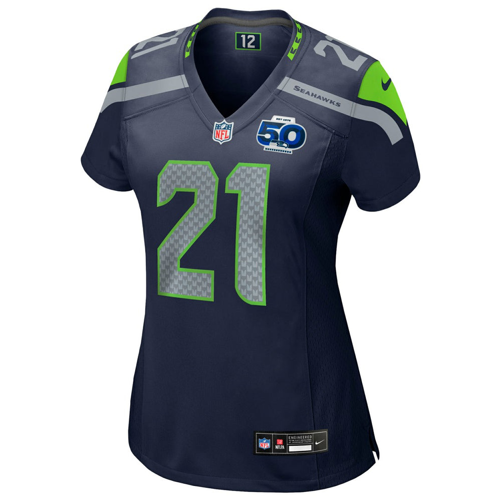 Devon Witherspoon Seattle Seahawks Women's Team 50th Season Game Jersey - College Navy - Nike