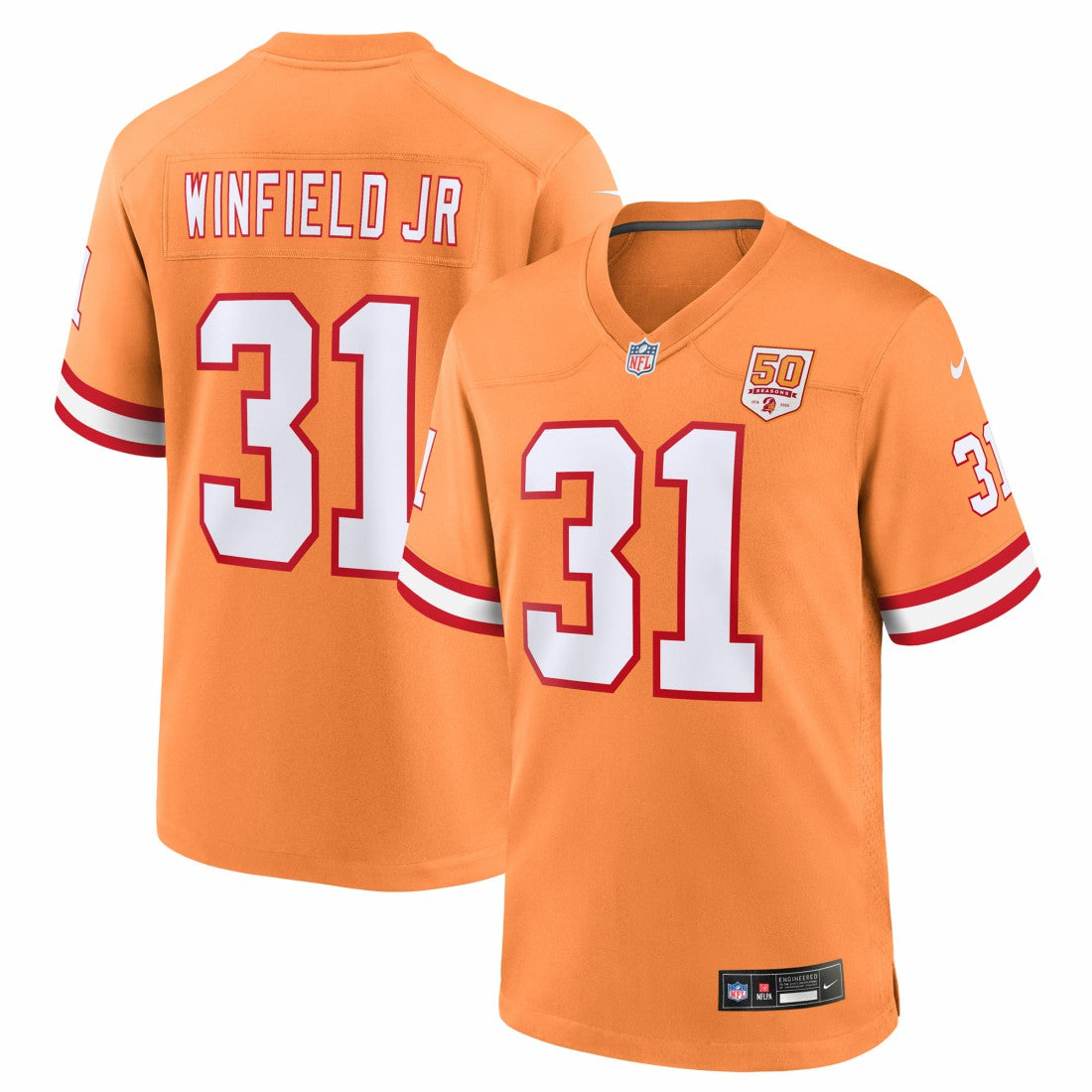 Antoine Winfield Jr. Tampa Bay Buccaneers 50th Season Game Jersey - Creamsicle - Nike