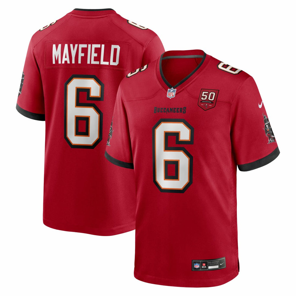 Baker Mayfield Tampa Bay Buccaneers 50th Season Team Game Jersey - Red - Nike