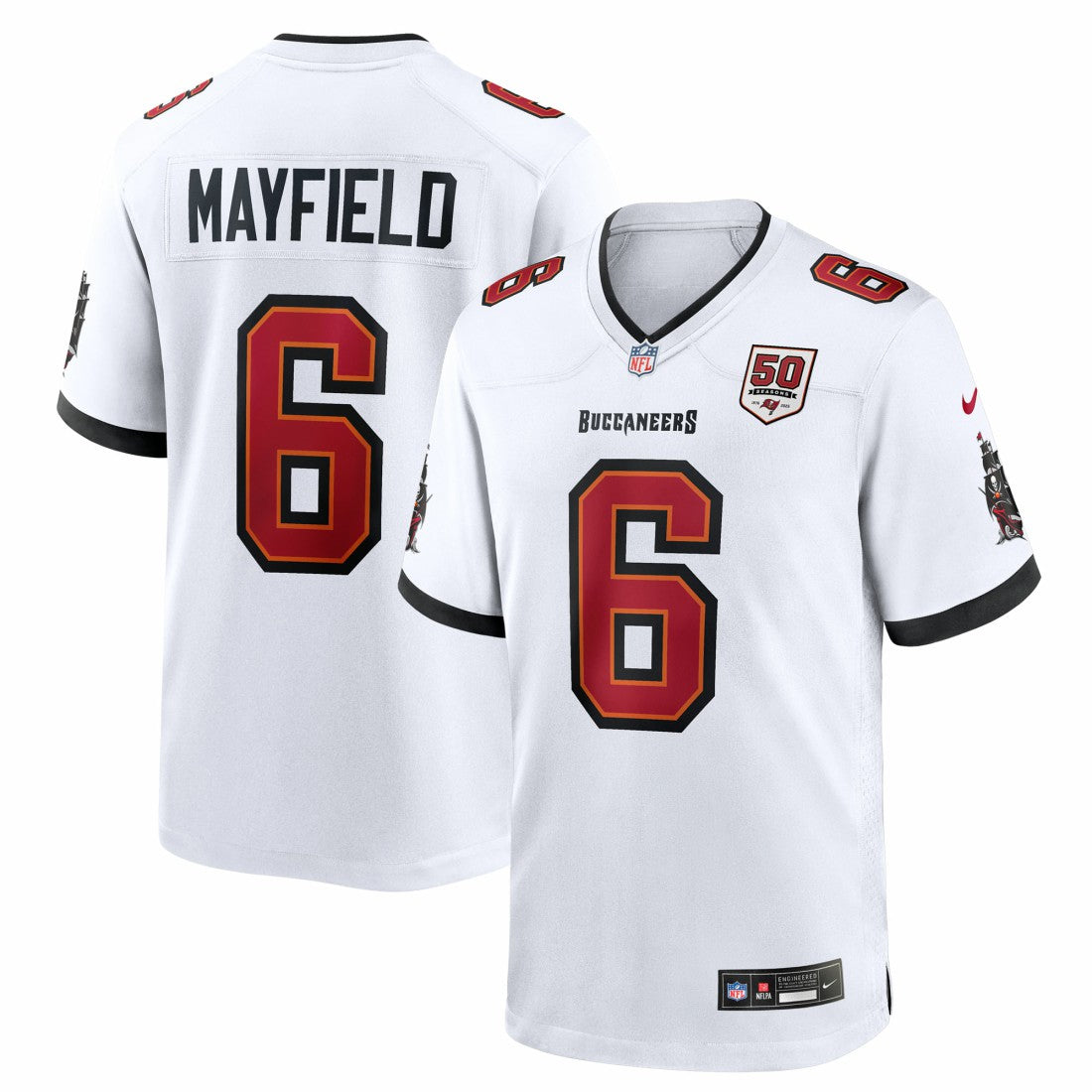Baker Mayfield Tampa Bay Buccaneers 50th Season White Game Jersey - White - Nike