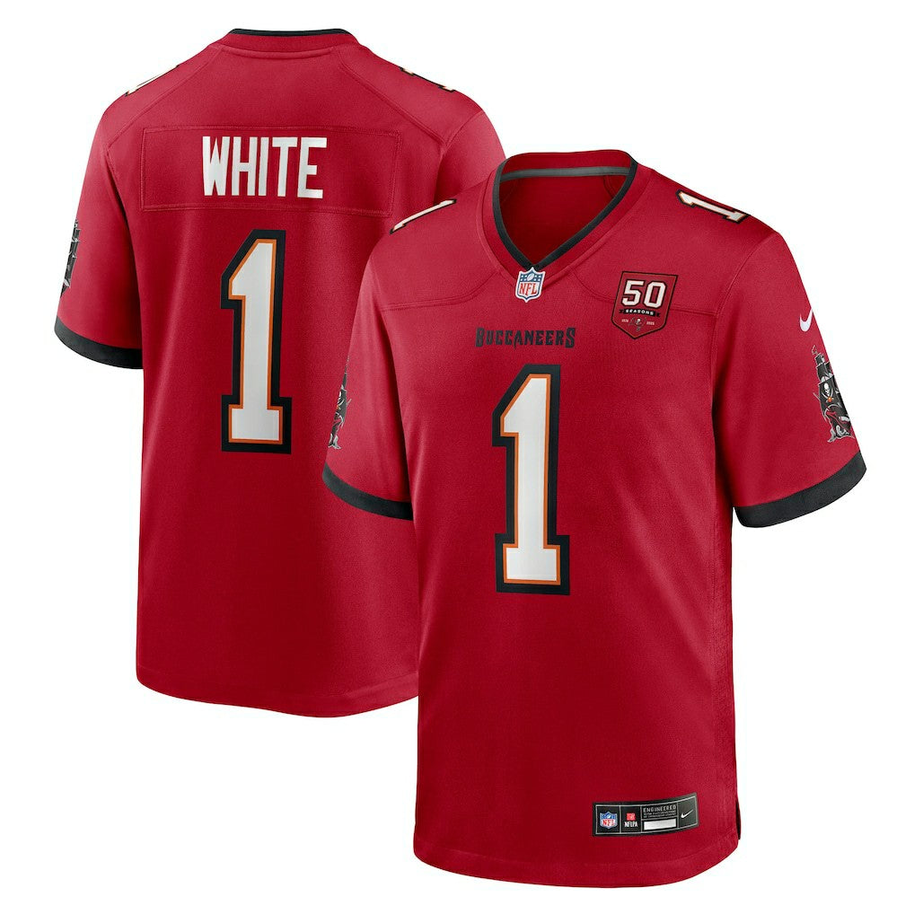 Rachaad White Tampa Bay Buccaneers 50th Anniversary Team Game Jersey - Red - Nike