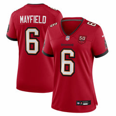 Baker Mayfield Tampa Bay Buccaneers Women's 50th Season Team Game Jersey - Red - Nike
