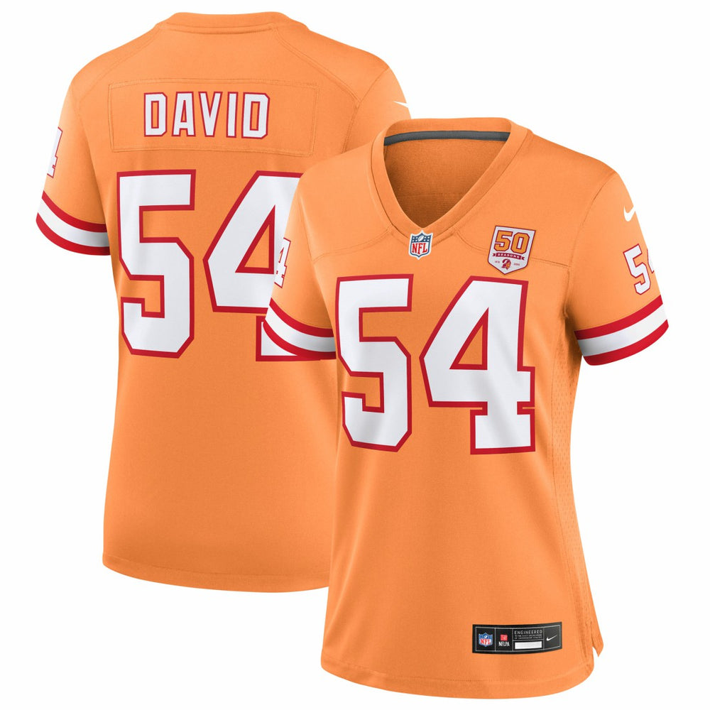 Lavonte David Tampa Bay Buccaneers Women's 50th Season Game Jersey - Creamsicle - Nike
