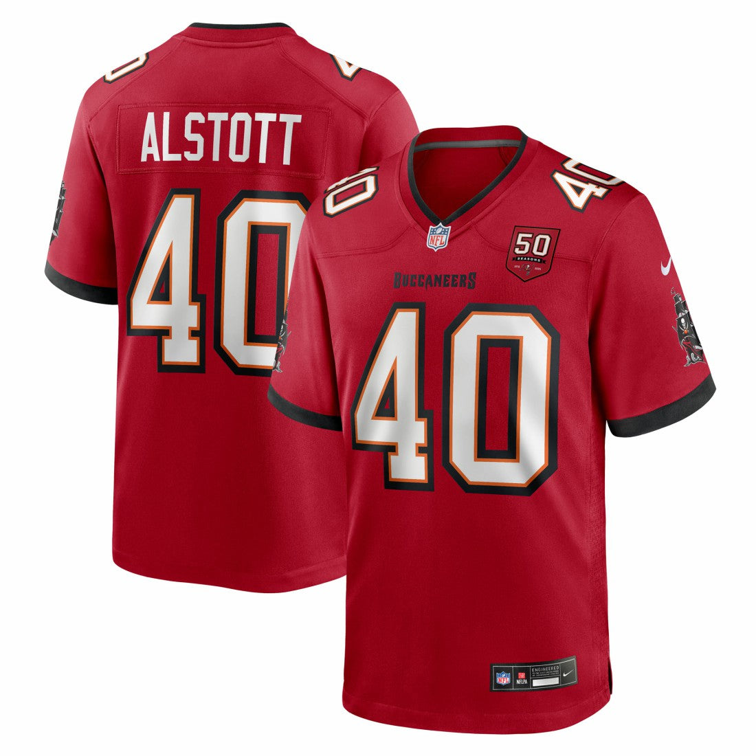 Mike Alstott Tampa Bay Buccaneers 50th Season Team Game Jersey - Red - Nike