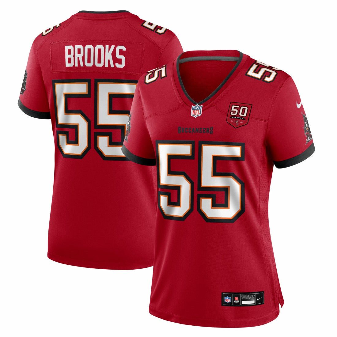 Derrick Brooks Tampa Bay Buccaneers Women's 50th Anniversary Team Game Jersey - Red - Nike