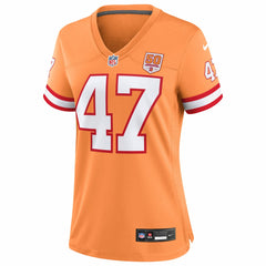 John Lynch Tampa Bay Buccaneers Women's 50th Season Game Jersey - Creamsicle - Nike