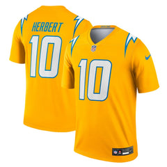 Justin Herbert Los Angeles Chargers Alternate Charger Power Legend Player Performance Top - Gold - Nike