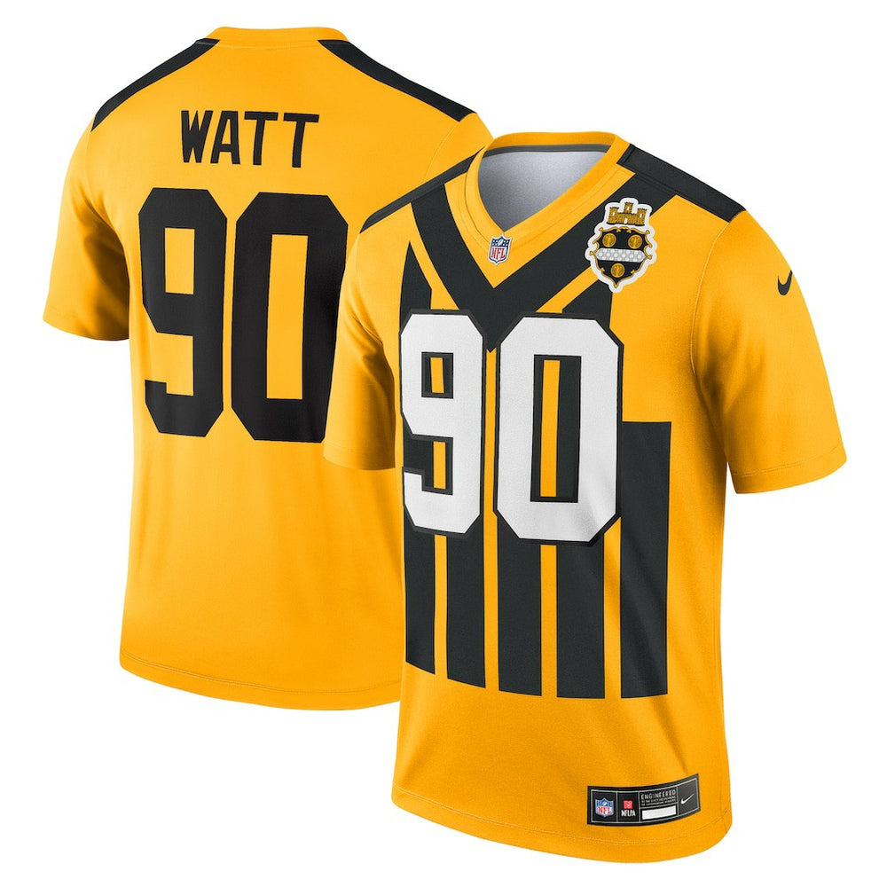T.J. Watt Pittsburgh Steelers Alternate 1933 Throwback Legend Player Performance Top - Gold - Nike