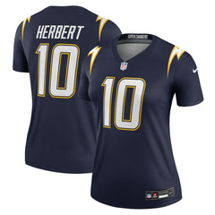 Justin Herbert Los Angeles Chargers Women's Alternate Super Chargers Legend Player Performance Top - Navy - Nike
