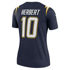 Justin Herbert Los Angeles Chargers Women's Alternate Super Chargers Legend Player Performance Top - Navy - Nike