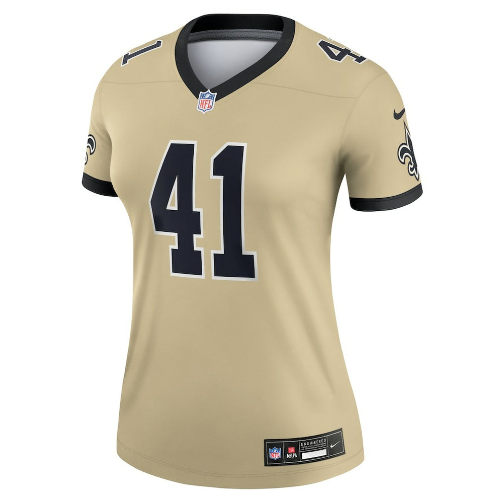Alvin Kamara New Orleans Saints Women's Gameday Golds Alternate Legend Player Performance Top - Gold - Nike