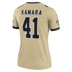 Alvin Kamara New Orleans Saints Women's Gameday Golds Alternate Legend Player Performance Top - Gold - Nike