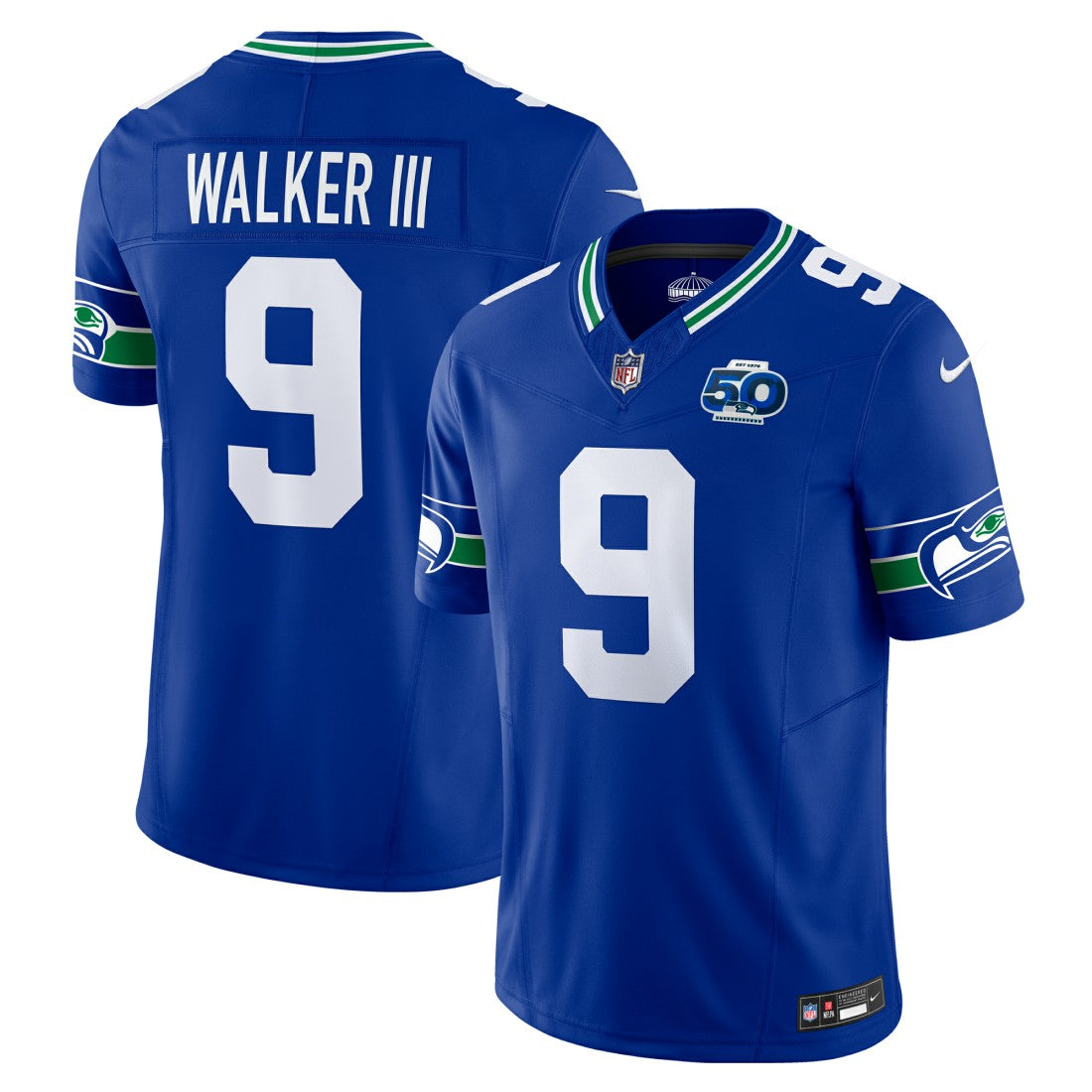 Kenneth Walker III Seattle Seahawks 50th Season Vapor F.U.S.E. Limited Jersey - Royal - Nike