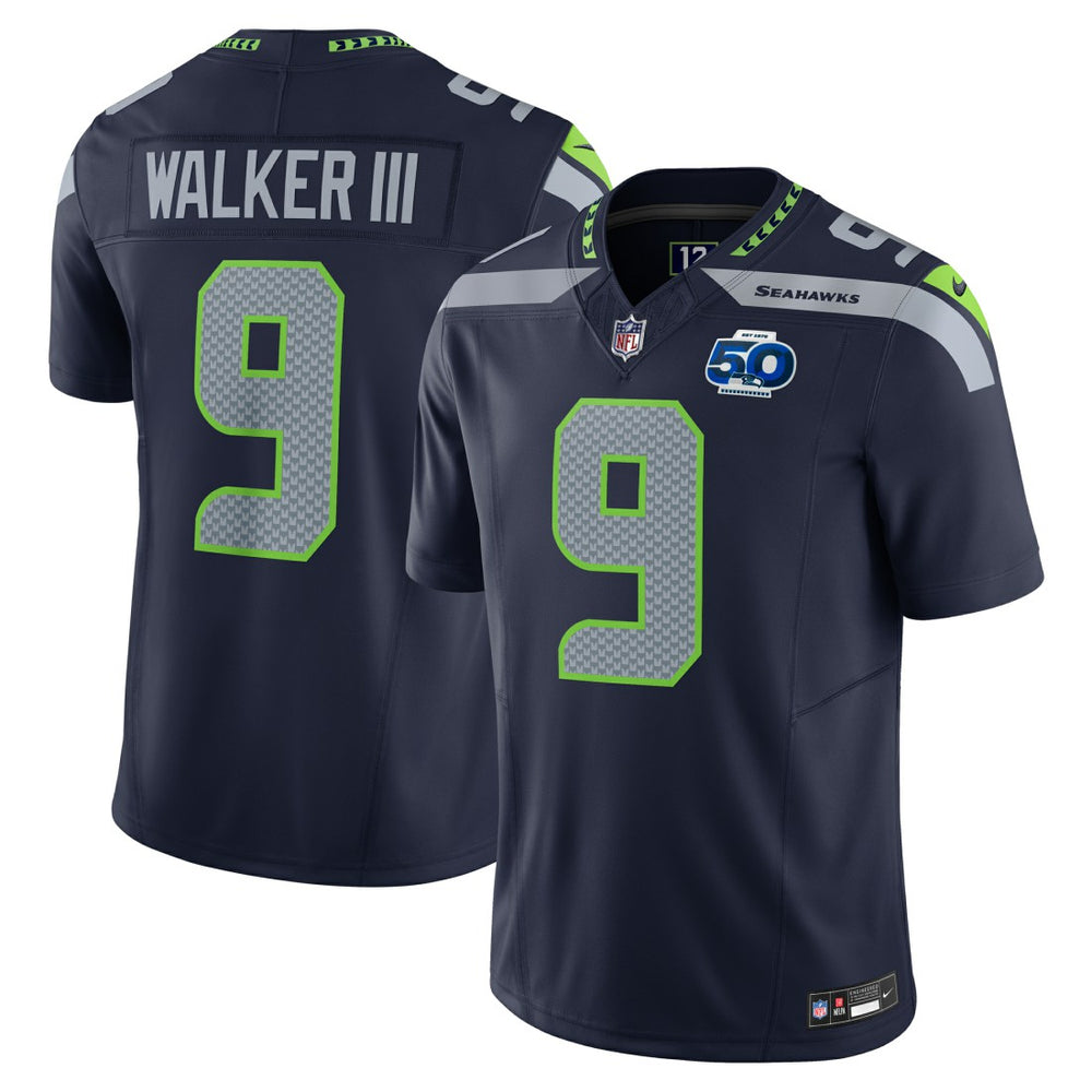 Kenneth Walker III Seattle Seahawks Team 50th Season Vapor F.U.S.E. Limited Jersey - College Navy - Nike