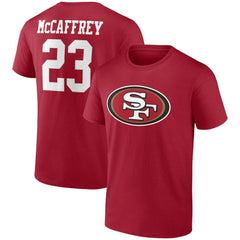 Christian McCaffrey San Francisco 49ers Player Icon T-Shirt - Scarlet - NFL