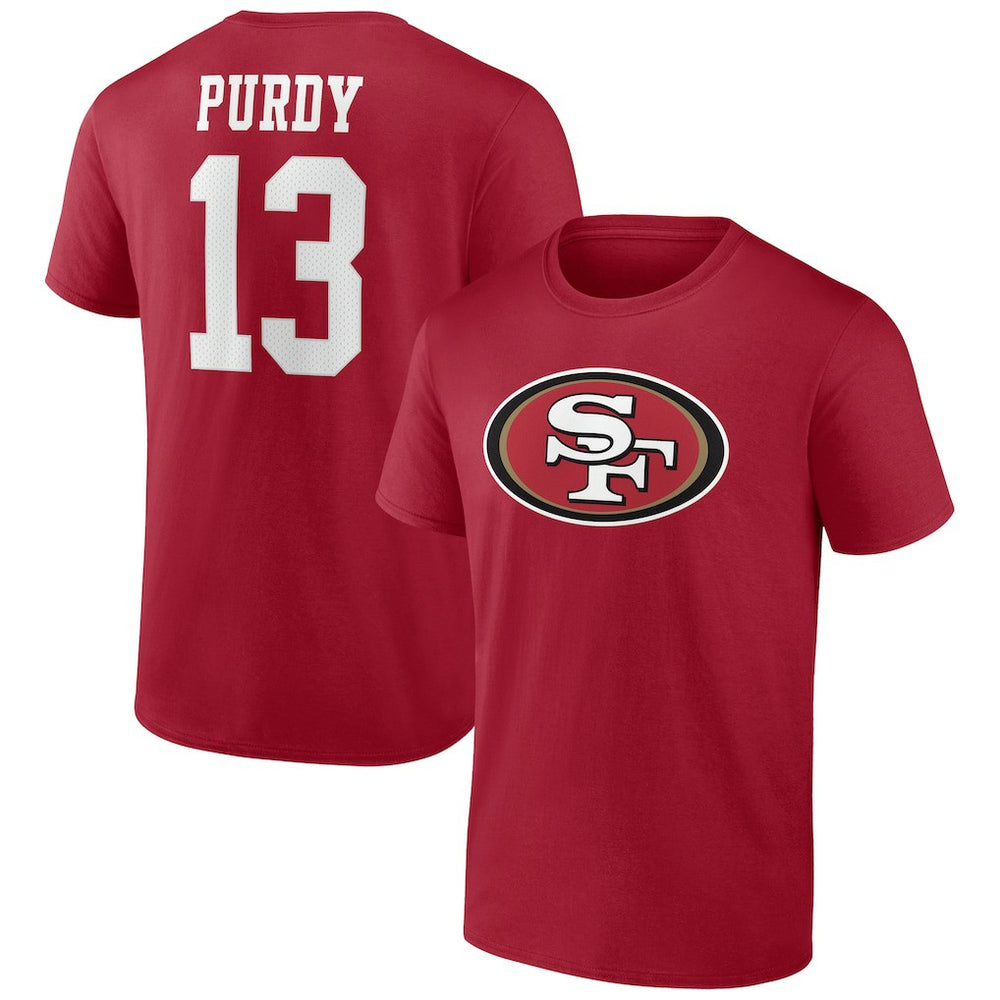 Brock Purdy San Francisco 49ers Player Icon T-Shirt - Scarlet - NFL