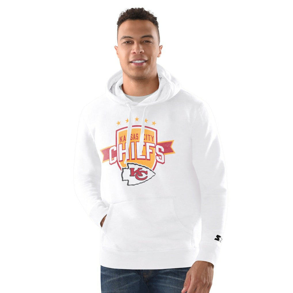 Kansas City Chiefs Starter Vintage Pullover Hoodie - White - NFL