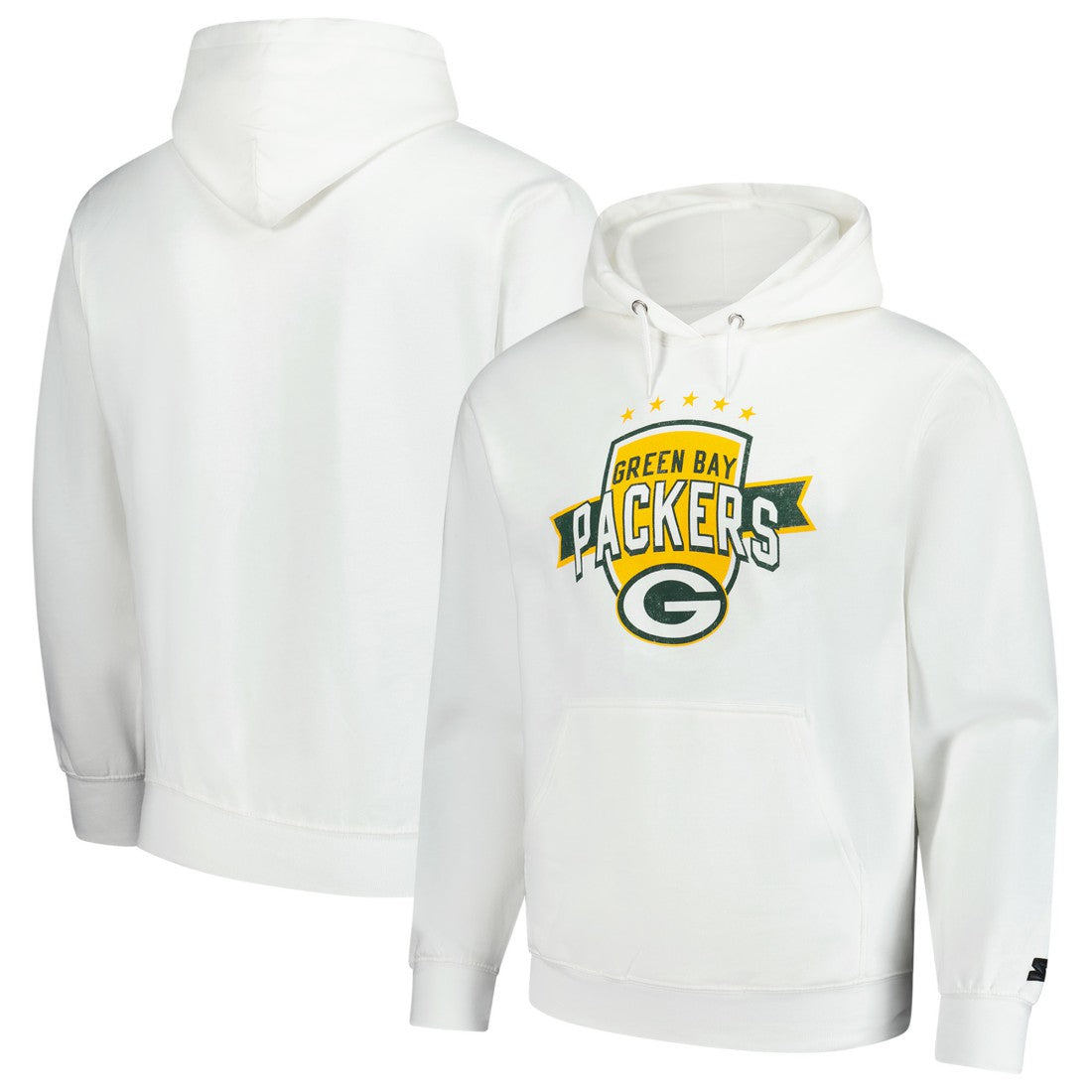 Green Bay Packers Starter Vintage Pullover Hoodie - White - NFL