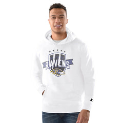 Baltimore Ravens Starter Vintage Pullover Hoodie - White - NFL