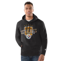 Pittsburgh Steelers Starter Vintage Pullover Hoodie - Black - NFL