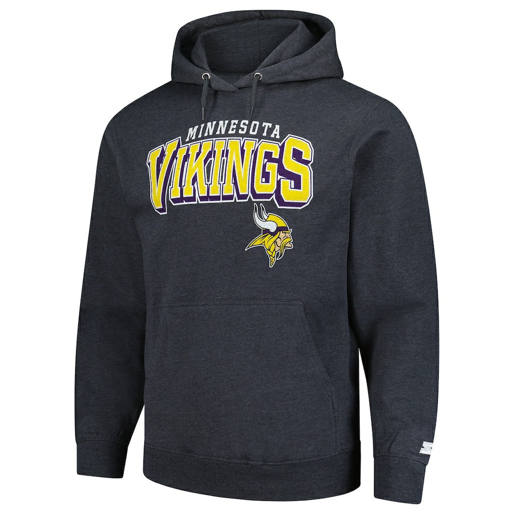 Minnesota Vikings Starter Vintage Pullover Hoodie - Charcoal - NFL