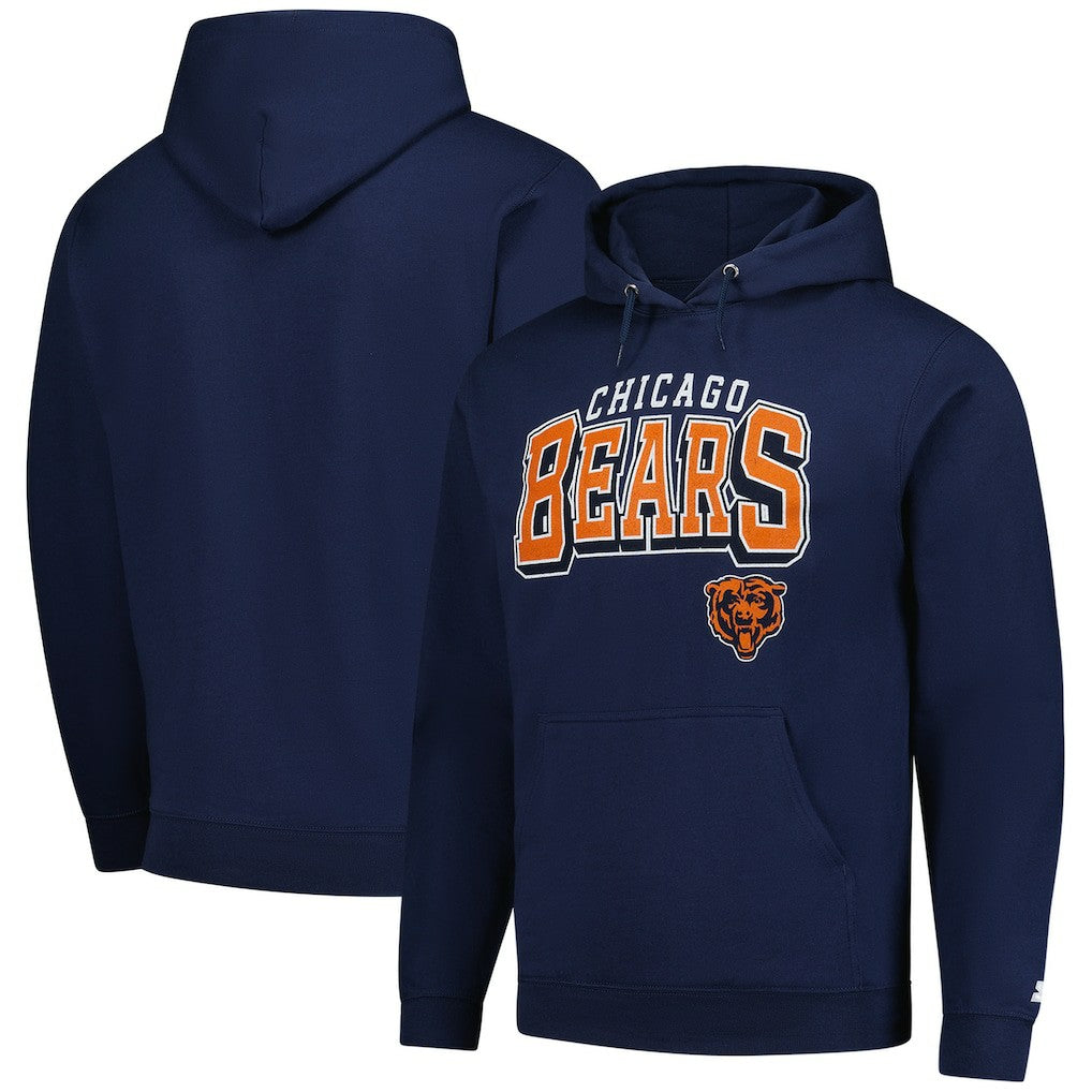 Chicago Bears Starter Vintage Pullover Hoodie - Navy - NFL