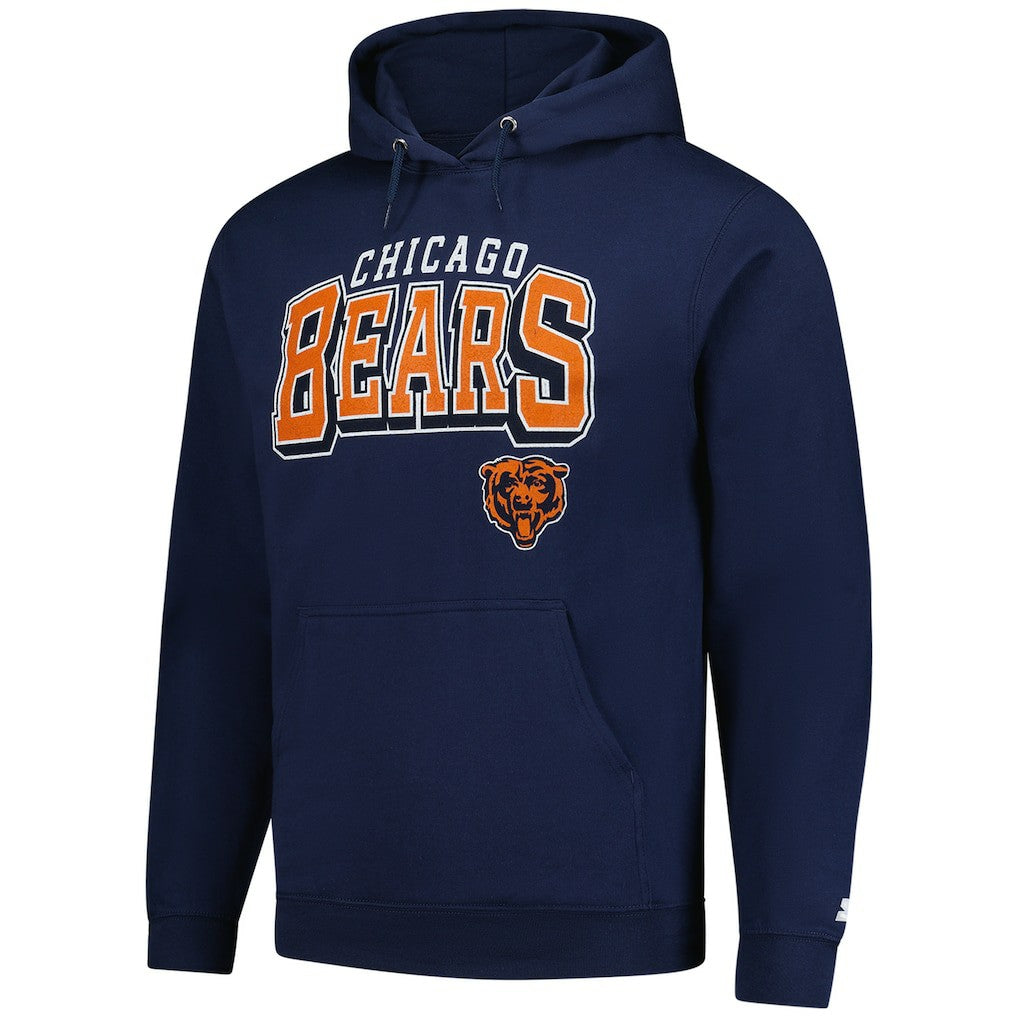 Chicago Bears Starter Vintage Pullover Hoodie - Navy - NFL