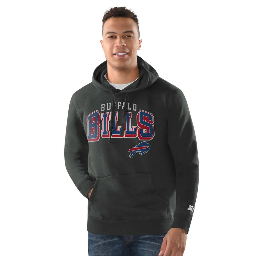 Buffalo Bills Starter Vintage Pullover Hoodie - Charcoal - NFL