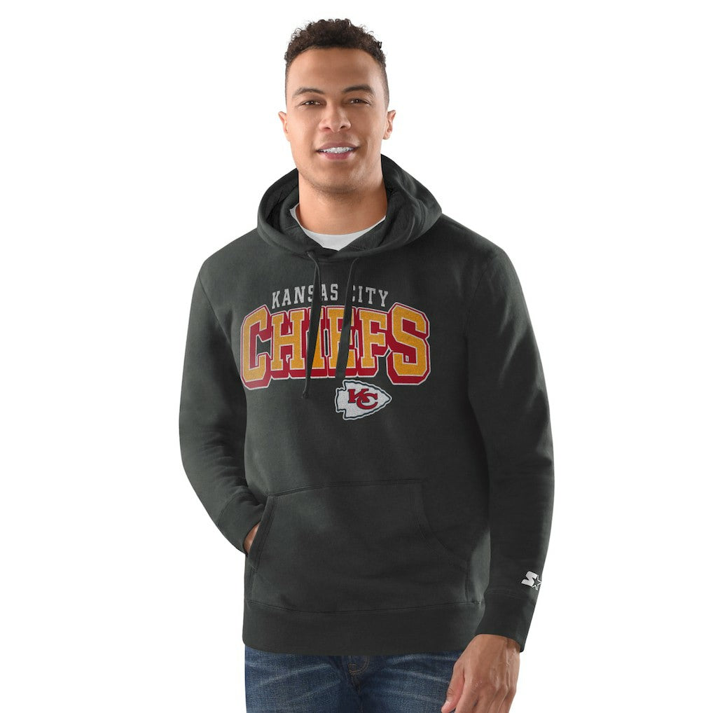 Kansas City Chiefs Starter Vintage Pullover Hoodie - Charcoal - NFL