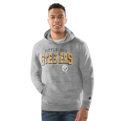 Pittsburgh Steelers Starter Vintage Pullover Hoodie - Heather Gray - NFL