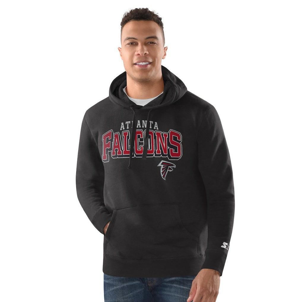 Atlanta Falcons Starter Vintage Pullover Hoodie - Black - NFL